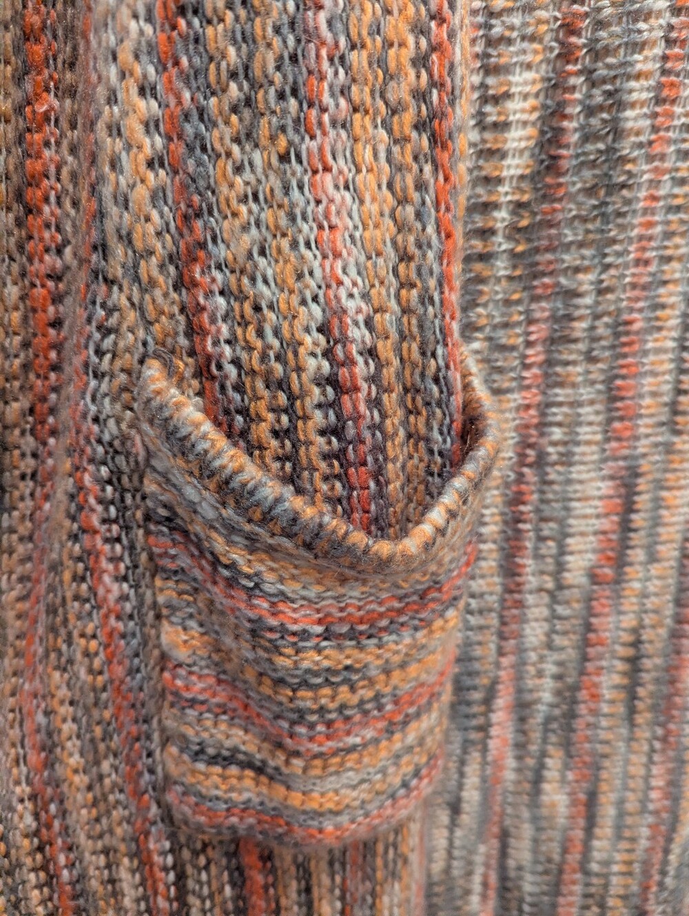 POL Womens Sweater Multi-color Acrylic Boho Open Duster Cardigan Sz L *EUC - Picture 8 of 13